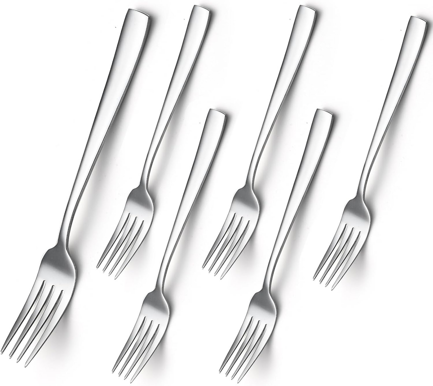 Tafelgabeln von 6 Stück 20.5cm, Edelstahl Modernes Speisegabel-Set