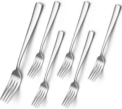 Tafelgabeln von 6 Stück 20.5cm, Edelstahl Modernes Speisegabel-Set