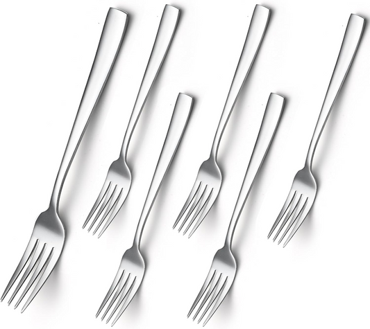 Tafelgabeln von 6 Stück 20.5cm, Edelstahl Modernes Speisegabel-Set