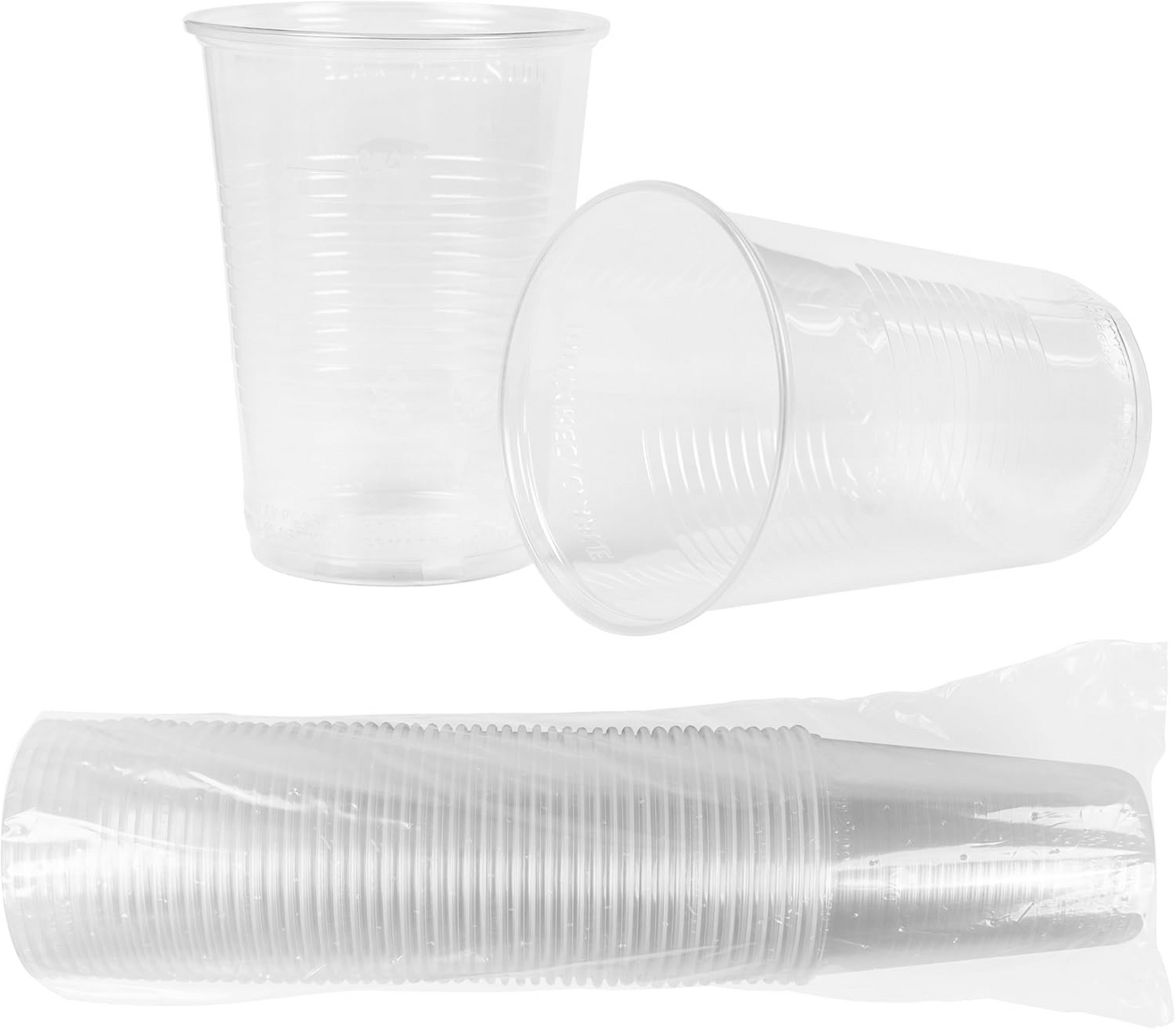 50 transparente Einweg-Trinkbecher 0,4l | Aus Polypropylen